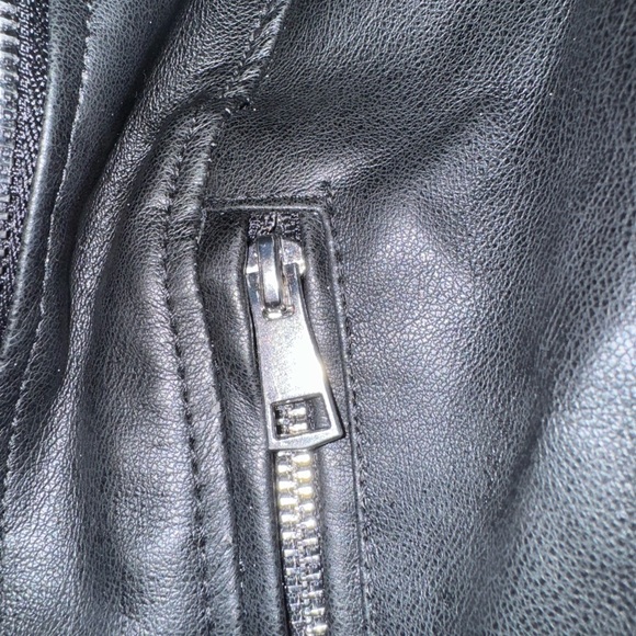 Primark faux, leather jacket in black SIZE 6/M - Picture 3 of 4